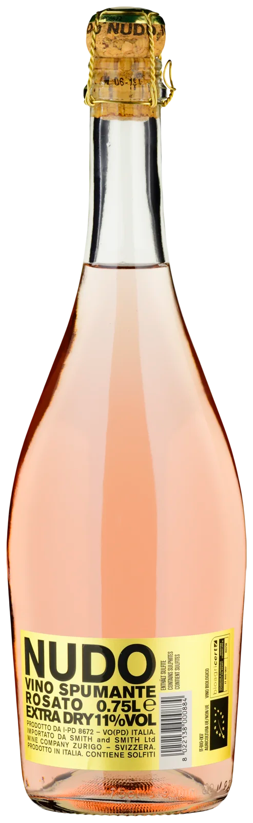 NUDO Vino Spumante Rosato Extra Dry IGT Bio 75cl