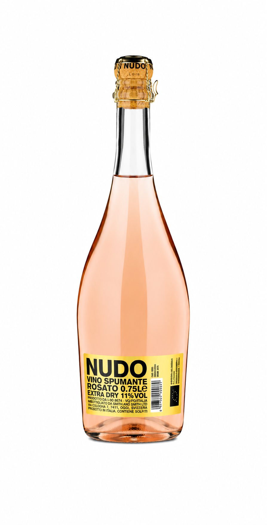 NUDO Vino Spumante Rosato Extra Dry IGT Bio 75cl 3er Pack